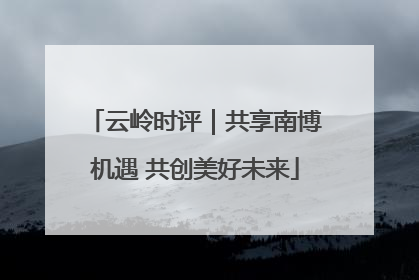 云岭时评｜共享南博机遇 共创美好未来