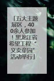 五大主题展区，400余人参加！黑龙江省希望工程“义卖童园”活动举行