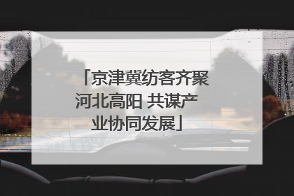 京津冀纺客齐聚河北高阳 共谋产业协同发展