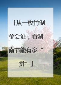 从一枚竹制参会证，看湖南节能有多“拼”