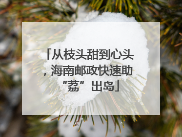 从枝头甜到心头，海南邮政快速助“荔”出岛