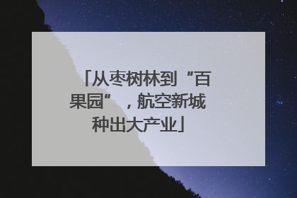 从枣树林到“百果园”，航空新城种出大产业