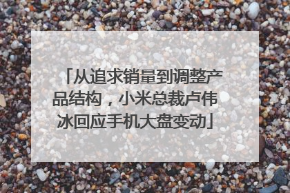 从追求销量到调整产品结构，小米总裁卢伟冰回应手机大盘变动