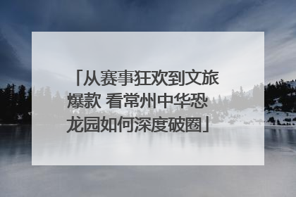 从赛事狂欢到文旅爆款 看常州中华恐龙园如何深度破圈