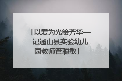 以爱为光绘芳华——记通山县实验幼儿园教师管聪敏