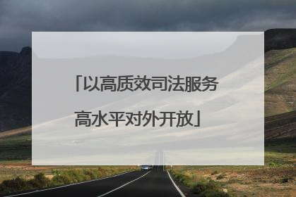以高质效司法服务高水平对外开放