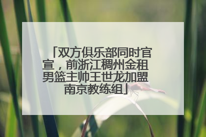 双方俱乐部同时官宣，前浙江稠州金租男篮主帅王世龙加盟南京教练组