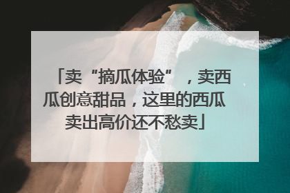 卖“摘瓜体验”，卖西瓜创意甜品，这里的西瓜卖出高价还不愁卖