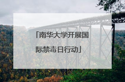 南华大学开展国际禁毒日行动