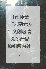 南博会：“云南元素”文创吸睛 众多产品热销海内外