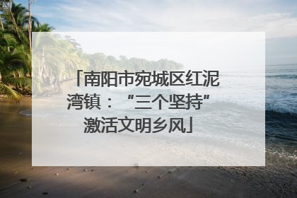 南阳市宛城区红泥湾镇：“三个坚持”激活文明乡风