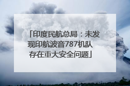 印度民航总局：未发现印航波音787机队存在重大安全问题