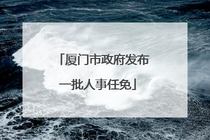 厦门市政府发布一批人事任免