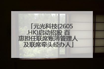 元光科技(2605.HK)启动招股 百惠担任联席账簿管理人及联席牵头经办人