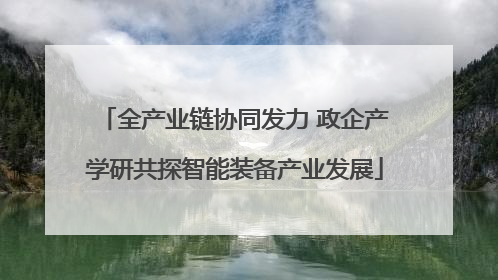 全产业链协同发力 政企产学研共探智能装备产业发展