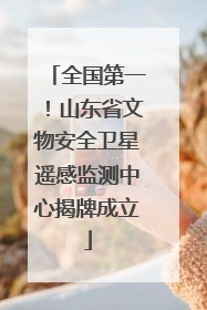 全国第一！山东省文物安全卫星遥感监测中心揭牌成立