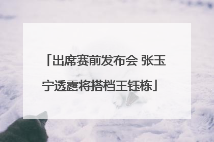 出席赛前发布会 张玉宁透露将搭档王钰栋