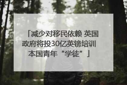 减少对移民依赖 英国政府将投30亿英镑培训本国青年“学徒”