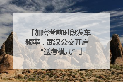 加密考前时段发车频率，武汉公交开启“送考模式”