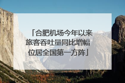 合肥机场今年以来旅客吞吐量同比增幅位居全国第一方阵