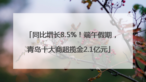 同比增长8.5%！端午假期，青岛十大商超揽金2.1亿元