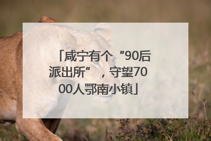 咸宁有个“90后派出所”，守望7000人鄂南小镇