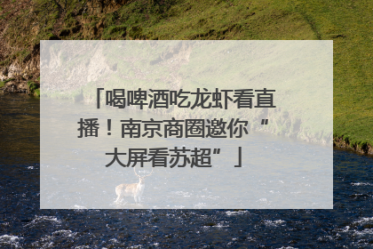 喝啤酒吃龙虾看直播！南京商圈邀你“大屏看苏超”