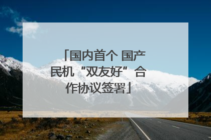 国内首个 国产民机“双友好”合作协议签署