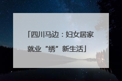 四川马边：妇女居家就业“绣”新生活