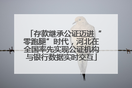存款继承公证迈进“零跑腿”时代，河北在全国率先实现公证机构与银行数据实时交互