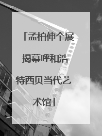 孟柏伸个展 揭幕呼和浩特西贝当代艺术馆