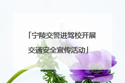宁陵交警进驾校开展交通安全宣传活动