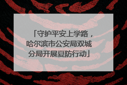 守护平安上学路，哈尔滨市公安局双城分局开展夏防行动
