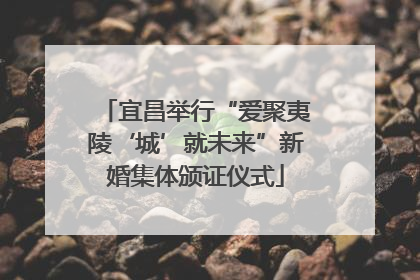 宜昌举行“爱聚夷陵‘城’就未来”新婚集体颁证仪式