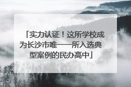 实力认证！这所学校成为长沙市唯一一所入选典型案例的民办高中