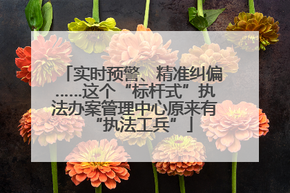 实时预警、精准纠偏……这个“标杆式”执法办案管理中心原来有“执法工兵”