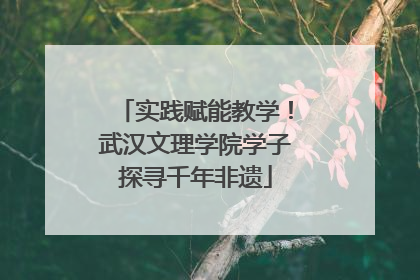 实践赋能教学！武汉文理学院学子探寻千年非遗