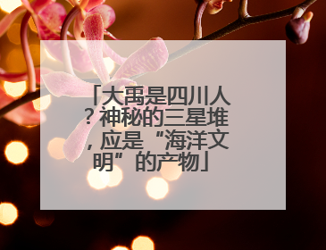 大禹是四川人？神秘的三星堆，应是“海洋文明”的产物