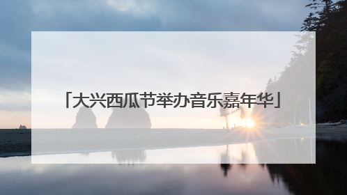 大兴西瓜节举办音乐嘉年华