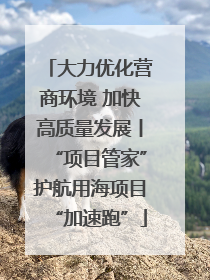 大力优化营商环境 加快高质量发展丨“项目管家”护航用海项目“加速跑”