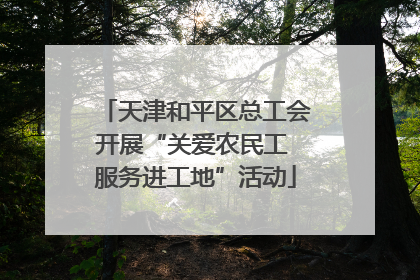 天津和平区总工会开展“关爱农民工 服务进工地”活动