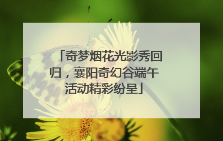 奇梦烟花光影秀回归，襄阳奇幻谷端午活动精彩纷呈