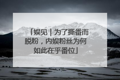 娱见｜为了撕番而脱粉，内娱粉丝为何如此在乎番位