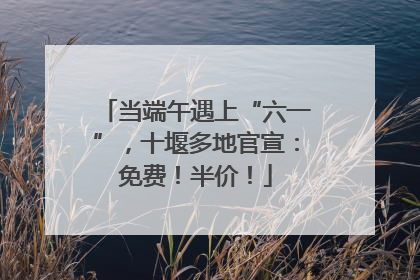 当端午遇上“六一”，十堰多地官宣：免费！半价！