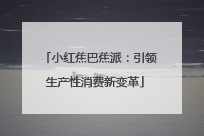 小红蕉巴蕉派：引领生产性消费新变革