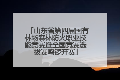 山东省第四届国有林场森林防火职业技能竞赛暨全国竞赛选拔赛鸣锣开赛