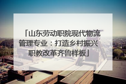 山东劳动职院现代物流管理专业：打造乡村振兴职教改革齐鲁样板