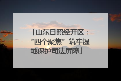 山东日照经开区：“四个聚焦”筑牢湿地保护司法屏障