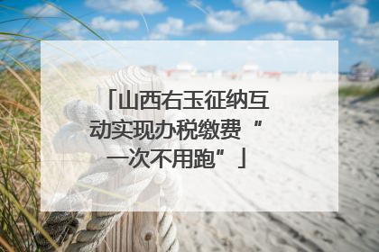 山西右玉征纳互动实现办税缴费“一次不用跑”