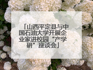 山西平定县与中国石油大学开展企业家进校园“产学研”座谈会